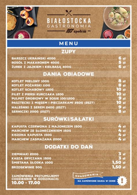 zodiak białystok menu|PSS Społem w Białymstoku 